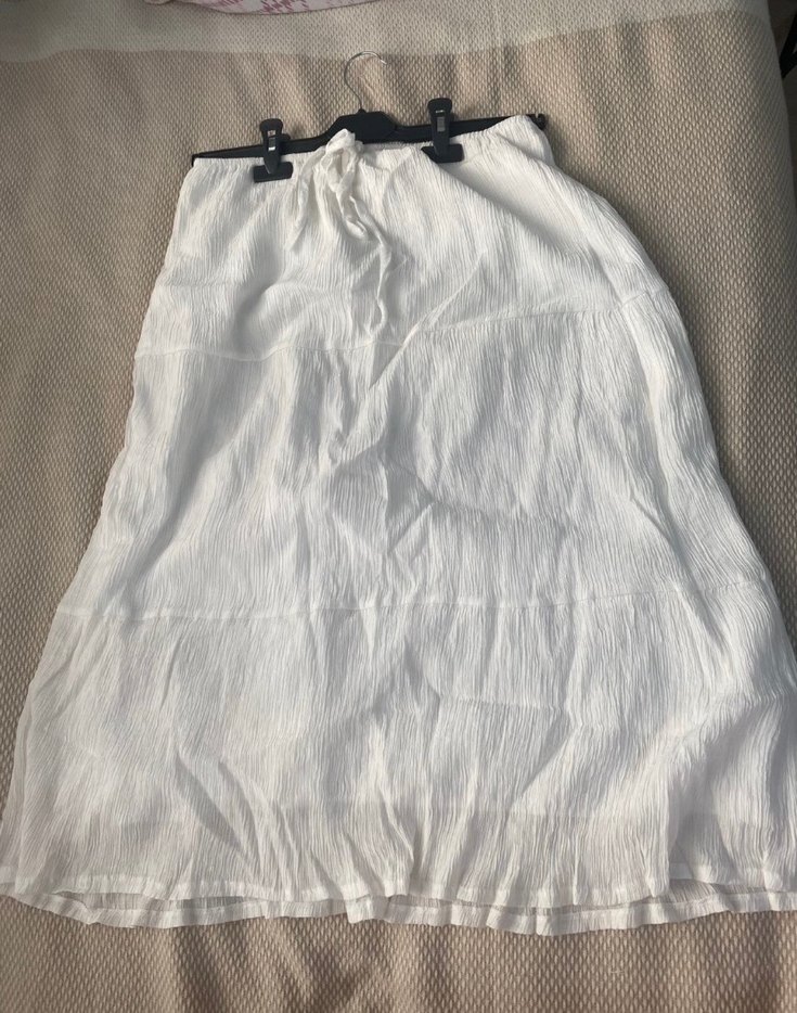 Beyaz Keten Etek - Görsel 2