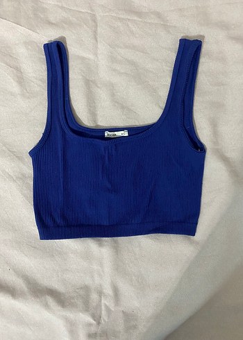 mavi crop top - Görsel 2