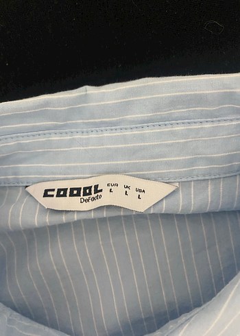 mavi crop gomlek - Görsel 3