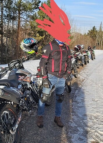 4 MEVSIM Full IMPATECH KORUMA L BEDEN MOTOSIKLET MONTU