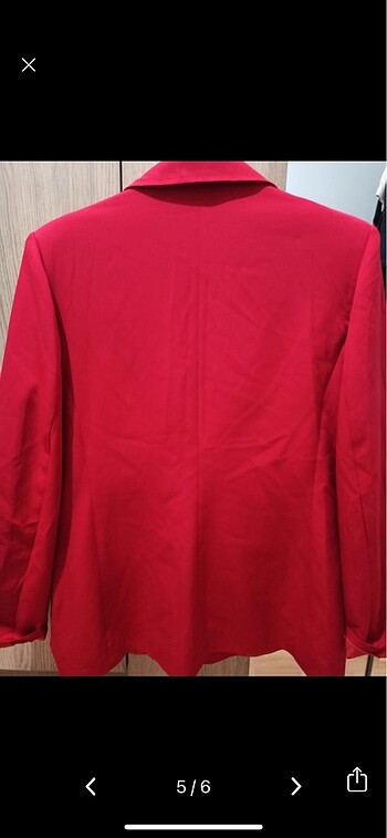 48 Beden kırmızı Renk Kırmızı blazer ceket