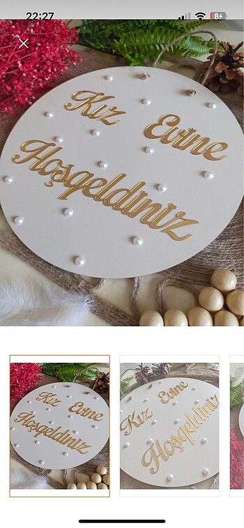 Kız evine hoşgeldiniz kapı süsü