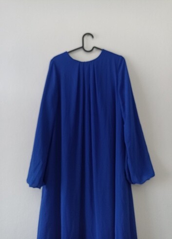38 Beden mavi Renk Tesettür elbise 