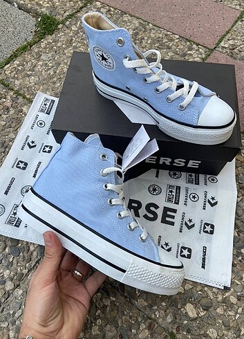 37 Beden mavi Renk Converse platform taban / kampanya
