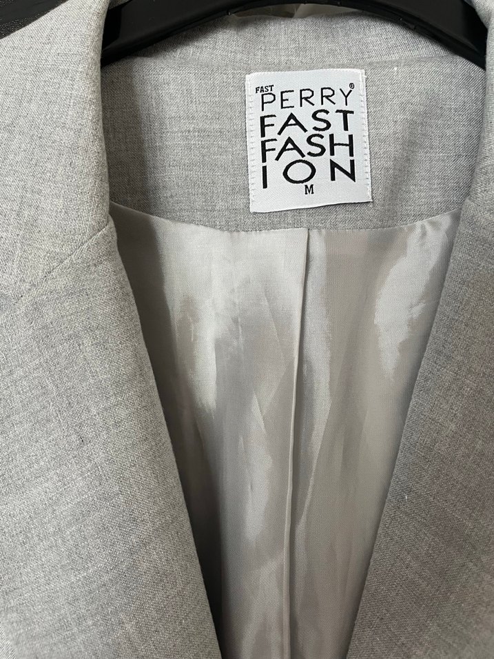 Gri Düğmeli Kadın Blazer Ceket - Görsel 2