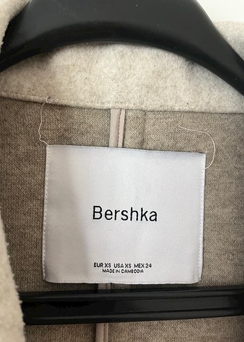 Tek Düğmeli Bej Kaban bershka - Görsel 3