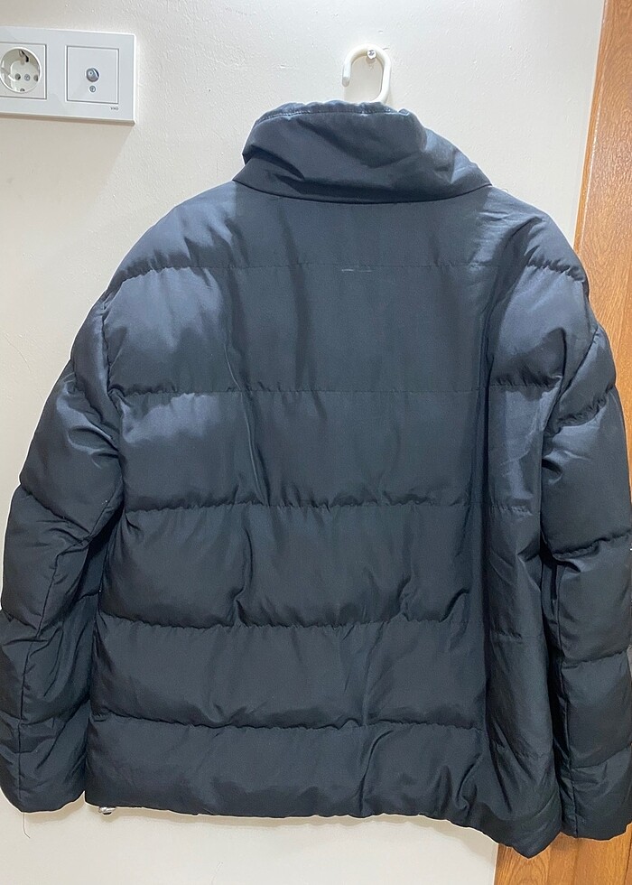 Oversize siyah dik yaka mont - Görsel 2