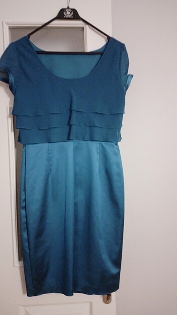 Roman petrol mavi abiye elbise - Görsel 2