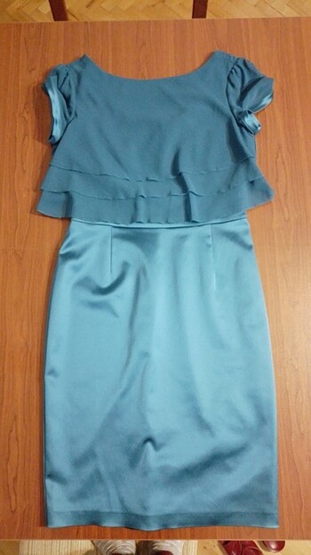 Roman petrol mavi abiye elbise - Görsel 4