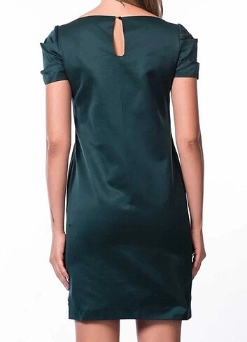 Roman Petrol Yeşili Abiye Elbise - Görsel 2