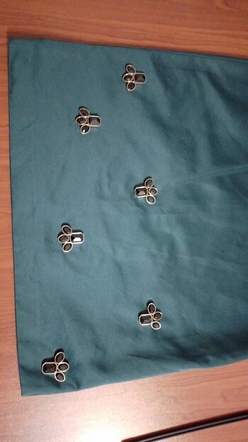 Roman Petrol Yeşili Abiye Elbise - Görsel 3