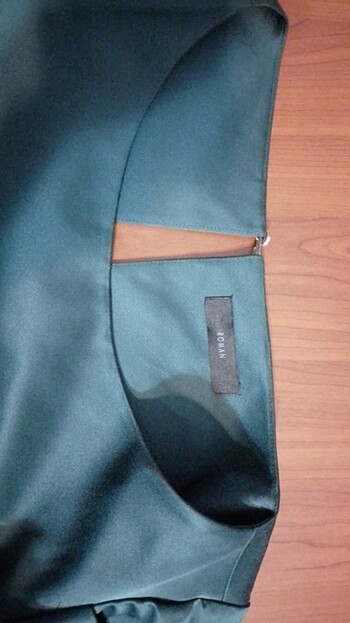 Roman Petrol Yeşili Abiye Elbise - Görsel 4