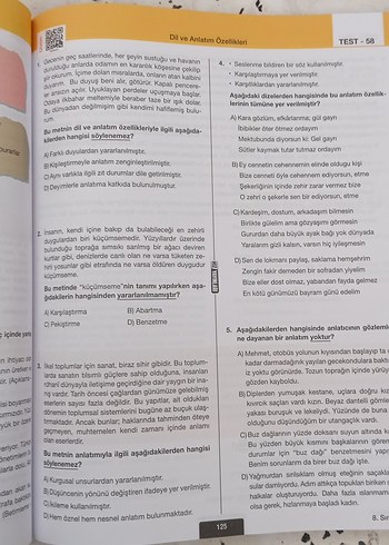 Beden Renk 8. Sınıf Türkçe Soru Bankası - Hız Yayınları