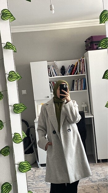 38 Beden gri Renk Kaşe kaban