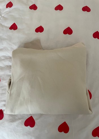 Kadın Beyaz Kapüşonlu Salaş Sweatshirt - Görsel 6