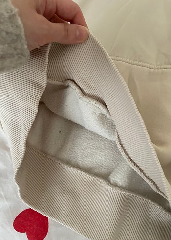 Kadın Beyaz Kapüşonlu Salaş Sweatshirt - Görsel 3