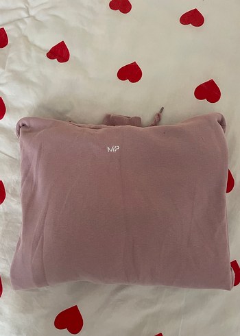 Pembe Kapüşonlu Kadın Sweatshirt - Görsel 3