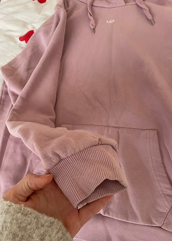 Pembe Kapüşonlu Kadın Sweatshirt - Görsel 2