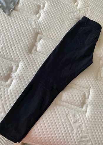 Diğer Düğmeli Siyah Kadın Denim Pantolon