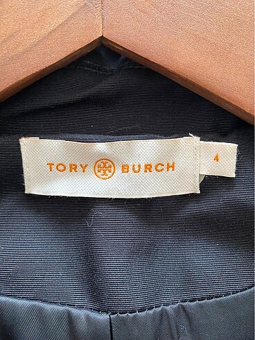 s Beden Tory Burch siyah trençkot