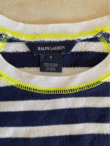 6 Yaş Beden Ralph Lauren kız çocuk sweatshirt