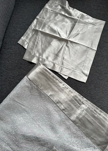 Gri Saten Masa Örtüsü - Görsel 6