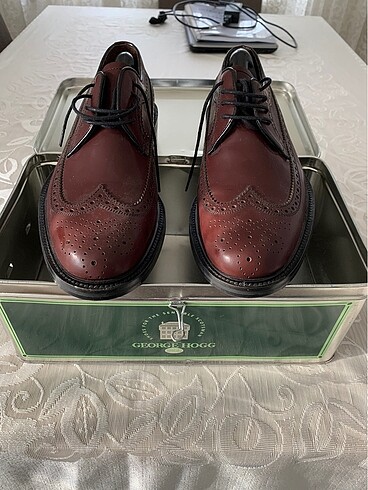 George hoog bordo oxford ayakkabı