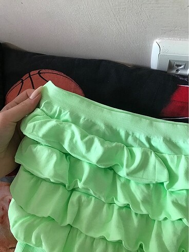 s Beden yeşil Renk Fırfırlı elbise