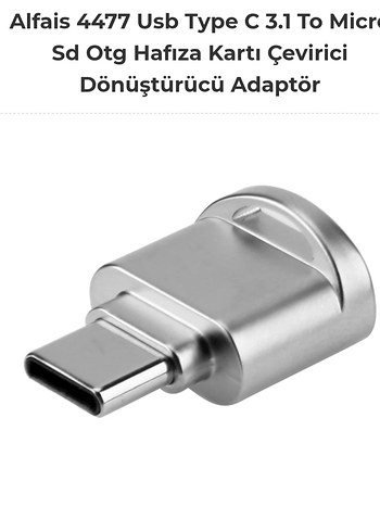 Usb Type C 3.1 To Micro Sd Hafıza Kartı Çevirici Dönüştürücü Ada - Görsel 4
