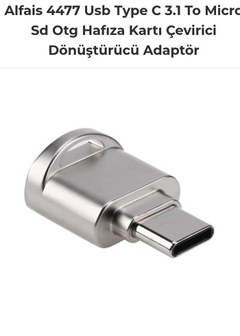 Usb Type C 3.1 To Micro Sd Hafıza Kartı Çevirici Dönüştürücü Ada - Görsel 5