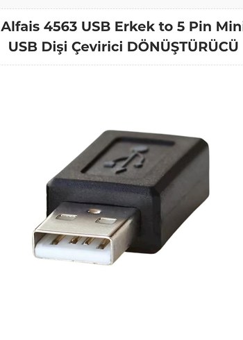 USB Erkek to 5 Pin Mini USB Dişi Çevirici DÖNÜŞTÜRÜCÜ - Görsel 2