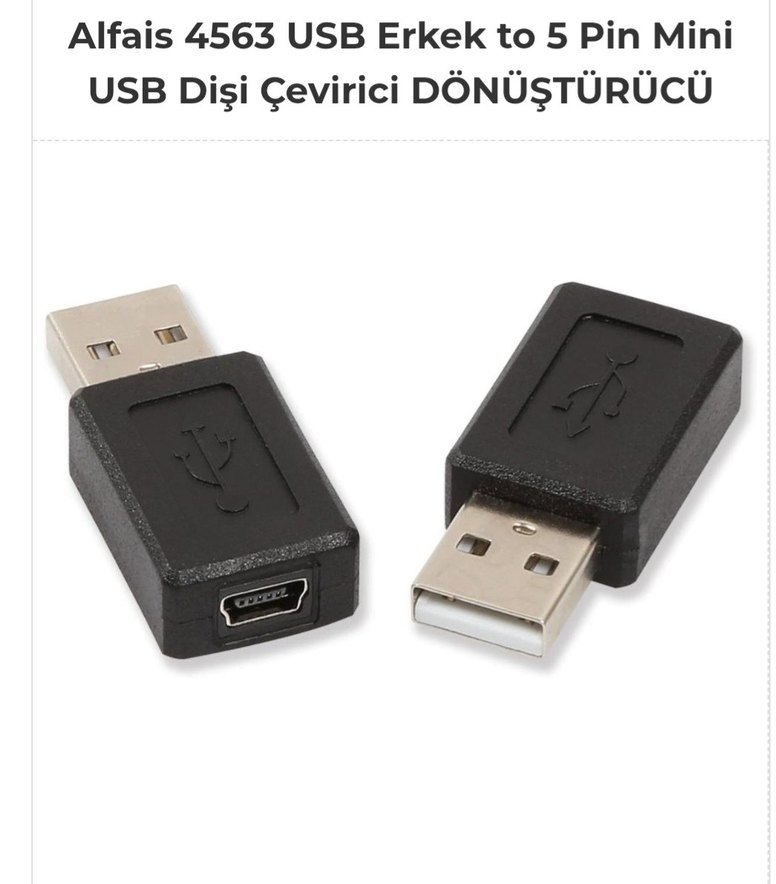USB Erkek to 5 Pin Mini USB Dişi Çevirici DÖNÜŞTÜRÜCÜ - Görsel 4