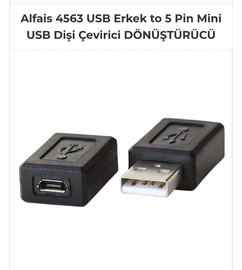 USB Erkek to 5 Pin Mini USB Dişi Çevirici DÖNÜŞTÜRÜCÜ - Görsel 3