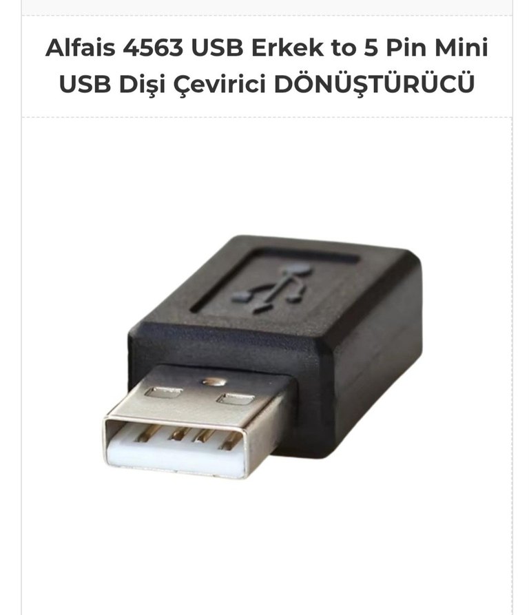 USB Erkek to 5 Pin Mini USB Dişi Çevirici DÖNÜŞTÜRÜCÜ - Görsel 2