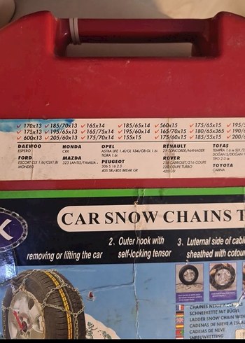 kar zinciri takmatik zincir patinaj zinciri Araç zinciri lastik - Görsel 9