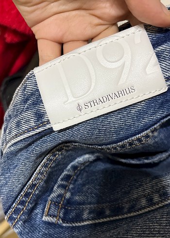 36 Beden mavi Renk Düğmeli Mavi Kadın Denim Pantolon d92 stradivarius