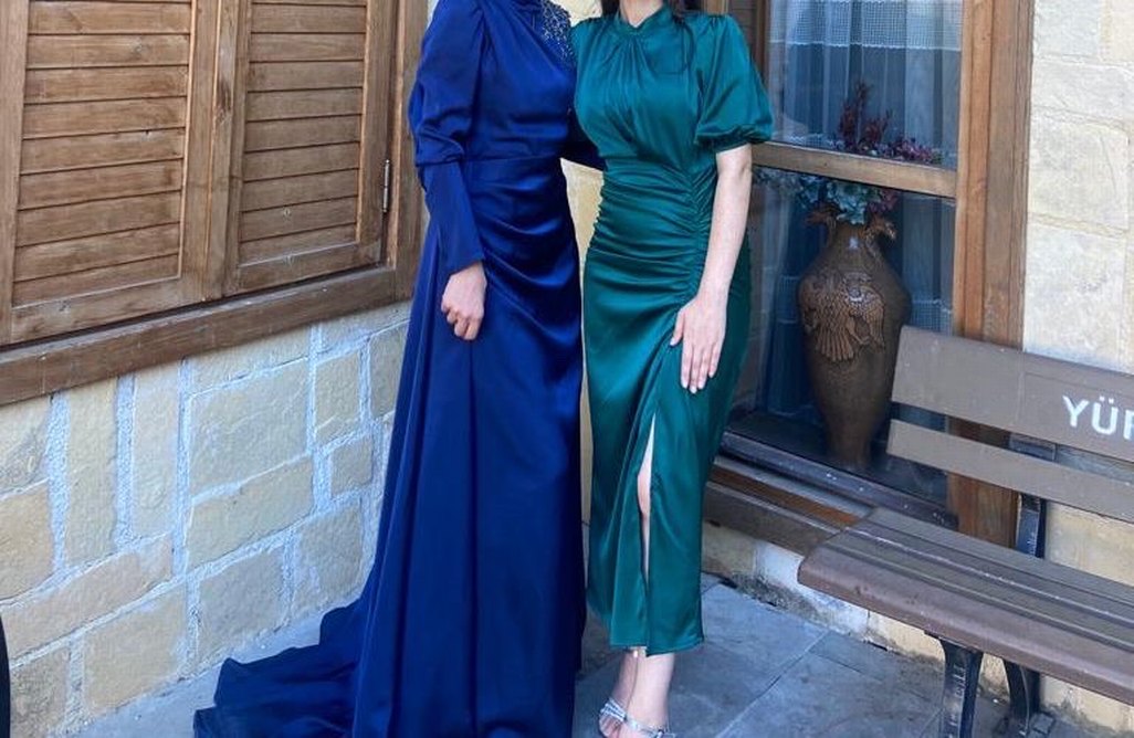 Parlak Haki Mini Drapeli Kadın Elbise - Görsel 4