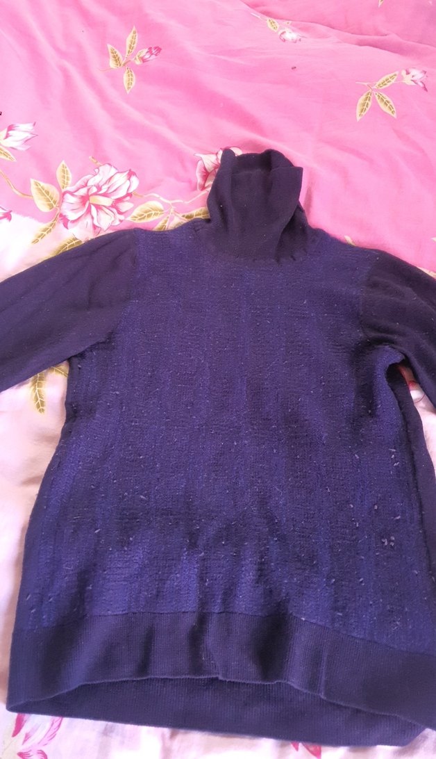 Kadın Mor Balıkçı Yaka Triko Kazak - Görsel 2