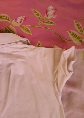 Kız Çocuk Beyaz Kısa Kollu Polo Yaka Tişört - Görsel 6