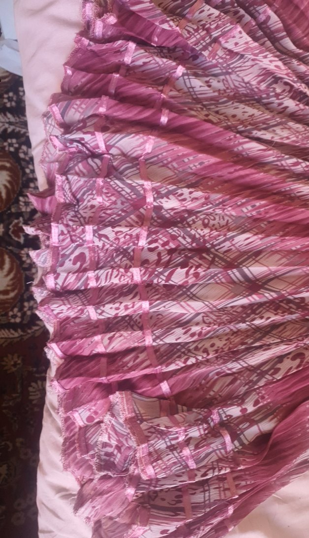 Pembe Pilili Straplez Bohem Uzun Kadın Elbise - Görsel 4