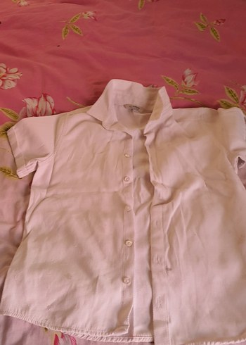 Düğmeli Kısa Kollu Kadın Keten Gömlek - Görsel 2