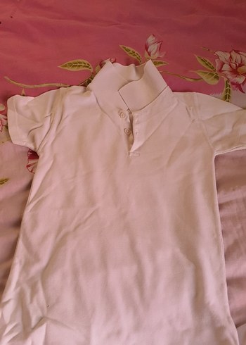 Çocuk Beyaz Polo Yaka Tişört - Görsel 2