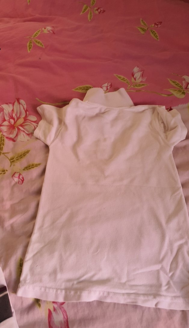 Çocuk Beyaz Polo Yaka Tişört - Görsel 4