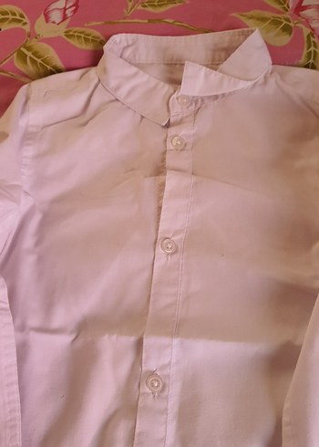 Düğmeli Beyaz Erkek Çocuk Gömlek - Görsel 2
