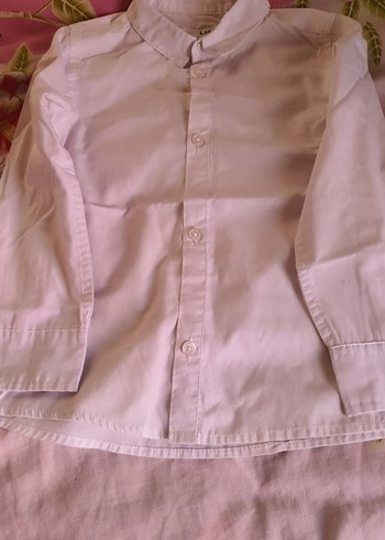 Düğmeli Beyaz Erkek Çocuk Gömlek - Görsel 4