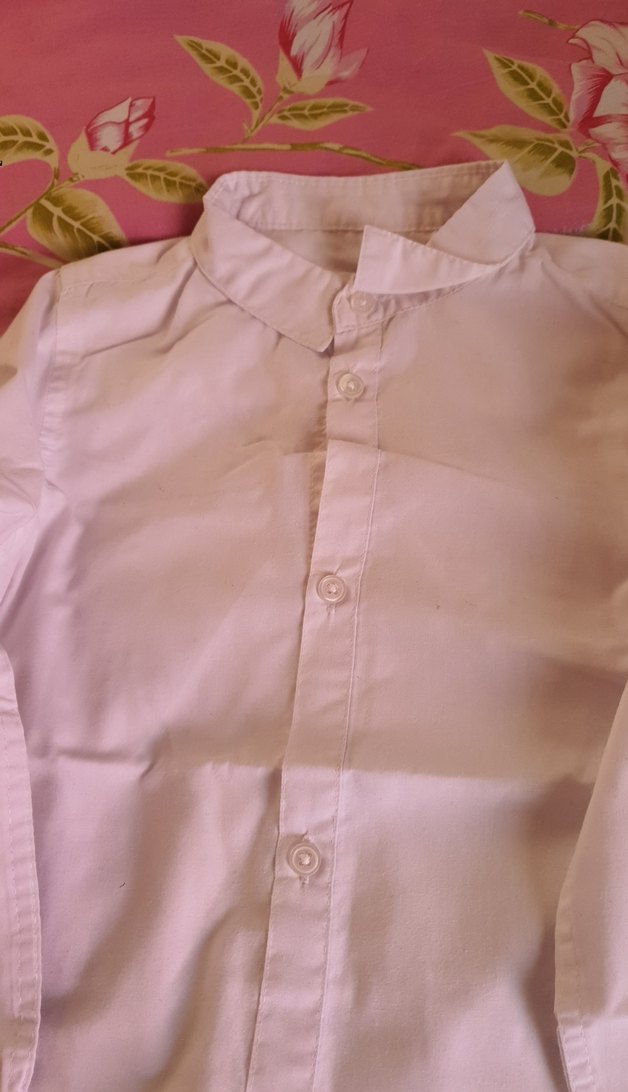 Düğmeli Beyaz Erkek Çocuk Gömlek - Görsel 2