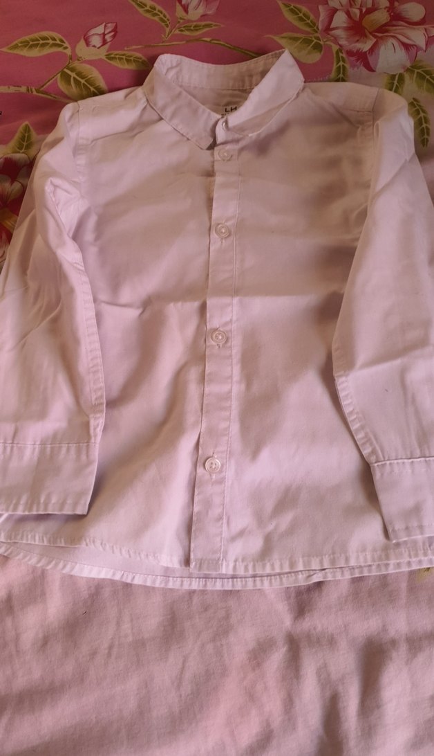 Düğmeli Beyaz Erkek Çocuk Gömlek - Görsel 4