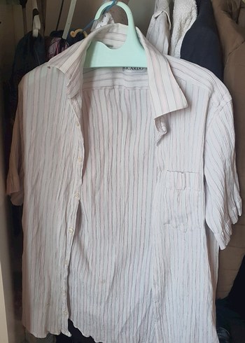 Düğmeli Keten Uzun Kollu Gömlek - Görsel 7