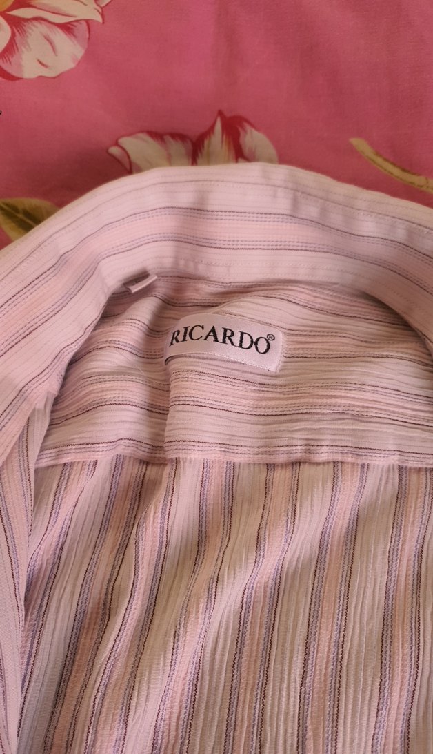 Düğmeli Keten Uzun Kollu Gömlek - Görsel 4