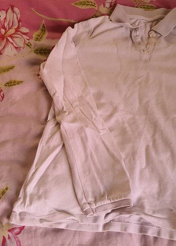 Kızlar için beyaz, düğmeli, uzun kollu gömlek - Görsel 5